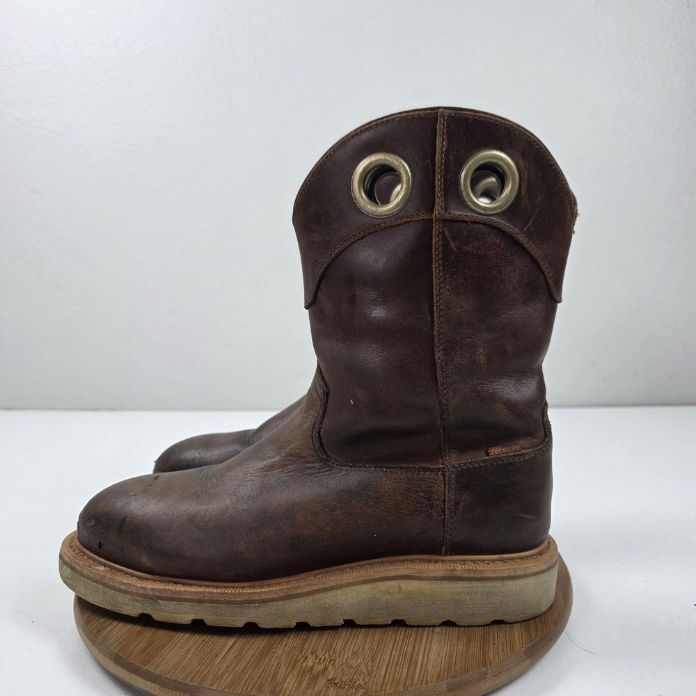 Tecovas Boots Mens Size 10 Brown Leather Western Work Pull On Steel Toe